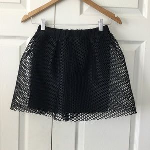 BLVD mesh black mini skirt